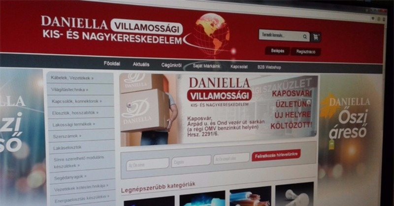 Megújult honlappal és webáruházzal várja vásárlóit a Daniella Kft.