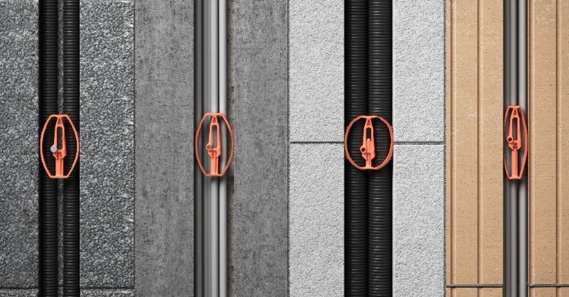 Fali hornyos szorítóbilincs: kis méret, nagy szerelési előny