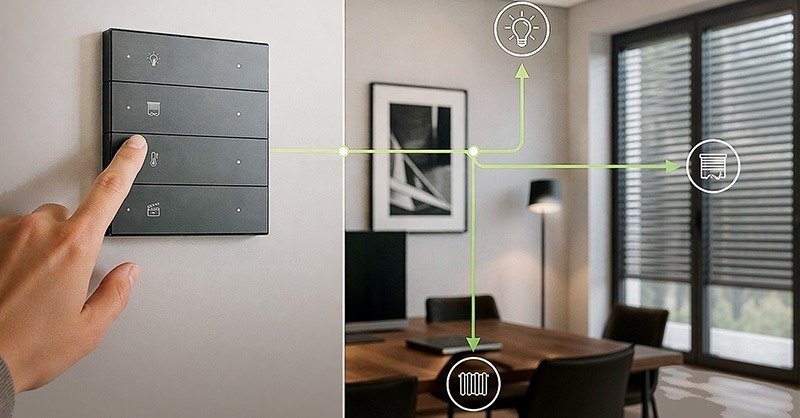 A KNX-rendszer felépítése és topológiája