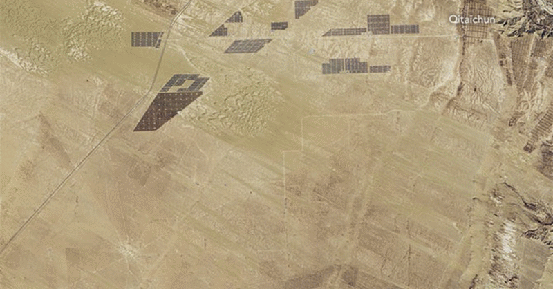 Ilyen négymillió napelem az űrből nézve